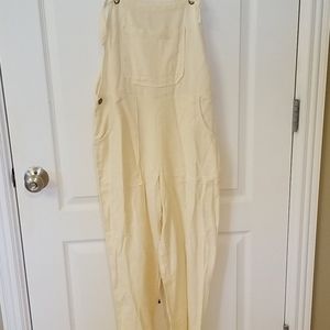 Pale yellow overalls